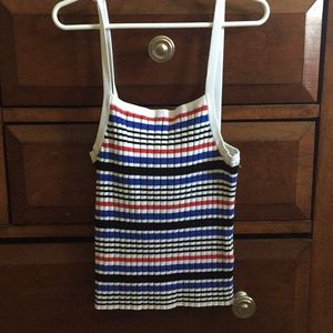 striped H&M crop top